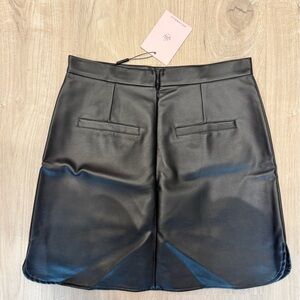 Hello Molly Black Leather Skirt
